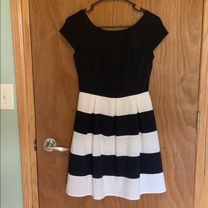 Navy and white striped Dress